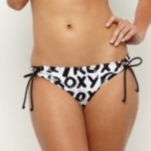 Roxy Monochrome Logo Bikini Bottom Size M